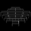 Chuangdi 20 Pcs Acrylic Display Risers, Clear Product Stand, Jewelry Display Riser Shelf Showcase Fixtures for Figure Dessert Cupcake Candy Action Showcase(Large Set)