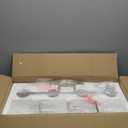 Brushed Nickel Bathroom Vanity Light Fixtures - 4 Light Over Mirror, Hammered Glass, Modern Rustproof Wall Mount