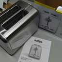 bella Stainless Steel 2 Slice Toaster with Extra Wide Slots & Removable Crumb Tray - 6 Browning Options, Auto Shut Off & Reheat Function - Toast Bread, Bagel & Waffle