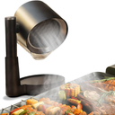 Portable Range Hood - Detachable Aluminum Grease Filter, 3 Speed Exhaust Fan for Indoor & Outdoor RV Cooking, Compact Kitchen Ventilation for BBQ, Grilling, and Stovetop Use (Black)