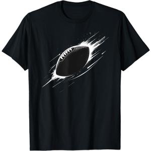 American Football Minimal Football Graphic T-Shirt, Size: L