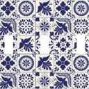 Mexican Talavera Tile Light Switch Cover 3-Gang,Triple Toggle Decorative Switch Wall Plate Cover Faceplate,4.50" X 6.38"inch