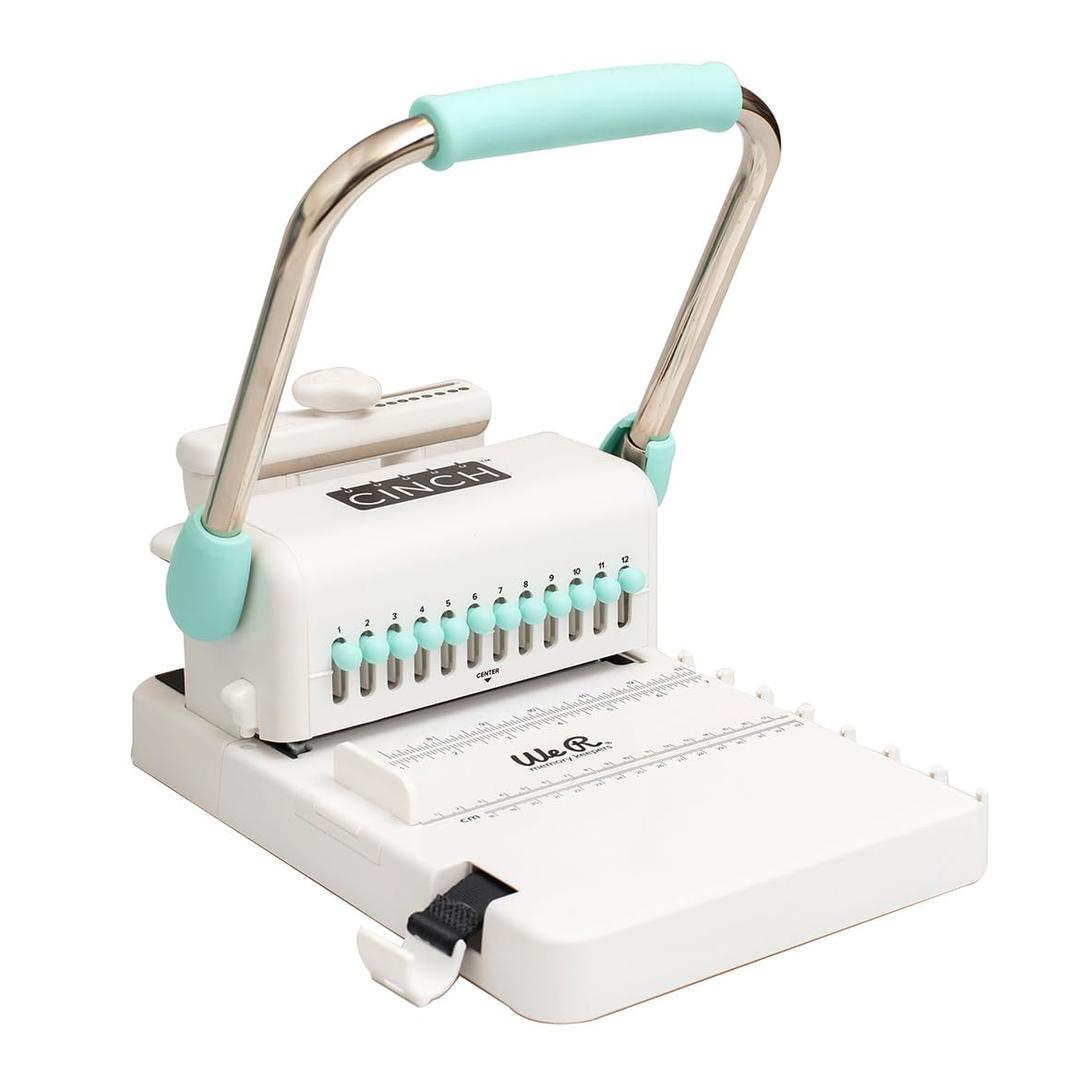 We R Memory Keepers Cinch Book Binding Machine Version 2, Mint, Easy to Use, Slide Ruler, Spiral Binding, Professional Books, Notebooks, Calendars