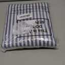 Stripe Cotton Toile Shower Curtain Ticking Stripe Woven Print Curtain Bathroom Decor for Traditional and Contemporary Style Kitchen Bath Home(Navy Blue and White,72 x 72 Inches)