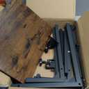 Tv Tray Table, 8-Level Adjustable Height Couch Side Table90 Tilt Angle Adjustments C-Shaped End Table, with Phone & Tablet Slot Sofa Computer Desk for Couch, Sofa, Bed, Chair, Living Room (Brown)