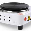 DINGPAI Hot Plate for Candle Making, White Color Electric Hot Plate for Melting Wax, Chocolate, Candy and More