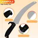 LAANPOLE 26FT Pole Saw, Telescoping Tree Trimmer with 5-20FT Extension Pole, Manual Branches Pruner for Backyard, Orange