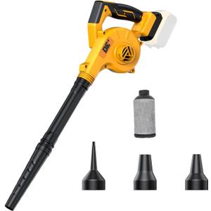 DeForce Electric Leaf Blower Cordless for Dewalt 20V Max Battery, 4 in 1 Blower, 3 Speed Modes, 190 MPH, Battery Powered Leaf Blower w/Extended Tube for Leaves, Lawn Care, Patio(Bare Tool Only)