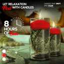 Candle Charisma Red Floating Candles 3 Inch (Set of 24)  8-Hour Dripless, Smokeless Burn with Natural Flickering Flame  Perfect for Weddings, Centerpieces, Pool Nights & Special Events