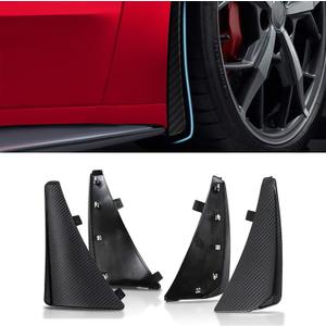 4PCS Front & Rear Mud Flaps,Carbon Fiber Pattern Splash Guards Wheels Rock Mudguards Mudflap Fender for Corvette C8 Stingary Z51 Convertible/HTC 2020+,Replace OEM #84263453 84263457