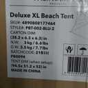 Pacific Breeze Easy Setup Beach Tent Deluxe XL, SPF 50+ Pop Up Beach Tent Provides Shade from The Sun for 4+ People, Blue