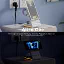 Wireless Charger 5 in 1 Magnetic Charging Station Stand with Portable Power Bank for Apple/Samsung Multiple Devices for Apple Watch 10-2,iPhone 16 15-12 Pro Max/Samsung Galaxy S25 Ultra S24-S8