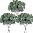 30 Pcs Artificial Eucalyptus Stems, Fake Silver Dollar Eucalyptus Leaves Stems, Faux Greenery Stems for DIY Bouquets, Wedding Centerpieces, Home Decor, and Vase Arrangements (30)