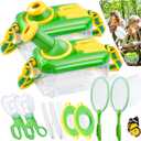 10Pcs Bug Catcher for Kids Insect Catching Kit 360 Rotating Viewing Angle with Butterfly Net Tweezer Magnifying Glass Clamp Outdoor Explorer Activities for Age 3-5 5-8 8-12