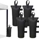 Canopy Weights Set of 4，Heavy Duty Canopy Weight Bags (120 lbs) for Ez Pop up Canopy Tent Outdoor Instant Canopies, Black (Without Sand) ，Set of 4