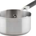 KitchenAid Saucepan with Pour Spouts, 1 Quart, Brushed Stainless Steel, 71018