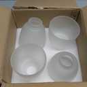 4 Pack White Frosted Glass Shade Replacements, Bell Shaped Glass Shade Covers for Ceiling Fan Light Fixture, 4.92"High, 4.72"Diameter, 1.65 "Fitter, High Transmittance Globe Lampshades