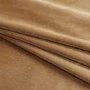 Benedeco Camel Velvet Curtains for Bedroom Window, Super Soft Luxury Drapes, Room Darkening Thermal Insulated Rod Pocket Curtain for Living Room, W52 by L84 inches, 2 Panels