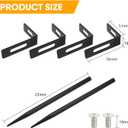 Rainwater Downspout Bracket, 2-4 Inch Sliding Adjustable, Heavy Duty Galvanized Iron Material, Rust Proof Pipe Support with Eco Coating, Easy Installation - Black 2 Pack