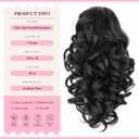 12 Inch Black Ponytail Extension - Soft Wavy Pony Tails Hair Extensions, Claw Clip Ponytail Extension, Natural Short Hair Extensions Ponytail, Synthetic Hair Pieces for Women (Color: Black)