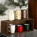 Christmas Hot Cocoa Bar Wood Storage Box Coffee Bar Countertop Accessories Christmas Decorative Storage Bins for Mugs Cups Cream Syrup Home Office Kitchen Cocoa Lover Gift