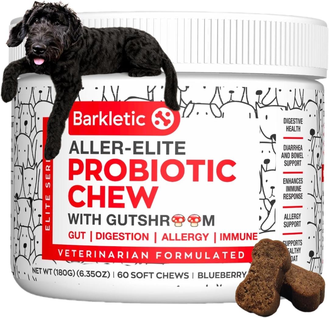 Dog Probiotics Vet-Formulated Soft Chews for Gut, Immune & Skin Support, Allergen-Smart, Clean Ingredients | 60 Chews
