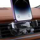 Esoulk Car Phone Holders for Your Car [Ultra Convenient] Air Vent Phone Mount [Thick Cases Friendly] Cell Phone Holder Car Accessories for Women Men for iPhone 16 Pro Max 15 Samsung S25 Ultra Black