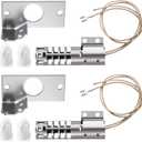 Hortsun 2 Set Gas Range Oven Igniter Replacement Compatible with GE WB2X9154 WB13K10027 XL44-120V Ignitor for Gas Stove & Broiler Models