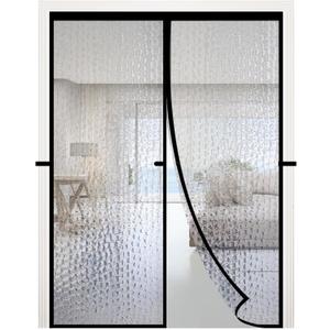 RELIANCER Magnetic Thermal Insulated Door Curtain, Waterproof EVA Door Cover, Fit Doors Size Up to 42"x83", Temperature Protection Insulated Doorway Curtain Partition, Patio Self-Closing Doors Net Screen (Fits Door Size 42"X83")