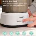 Bottle Sterilizer and Dryer, Compact Electric Steam Baby Bottle Sterilizer (Esterilizador de Biberones), Bottle Sanitizer for Baby Bottles, Pacifiers, Pump Parts Black