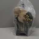 ROCEEI  Christmas Decorative Lantern Porch Decorations with LED Flickering Flameless Candle 14 Inch Vintage Hanging Lantern Xmas Centerpieces for Tables Indoor Outdoor Decor (Norfolk Pine)