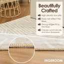 INGEROOM 6x9 Washable Area Rugs, Neutral Beige Geometric Area Rug for Living Room Bedroom, Modern Area Rug, Large Non-Slip Indoor Floor Carpet for High Traffic Areas, Kitchen, Dining Room