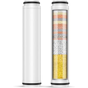 FEELSO Shower Filter for Handheld Shower Head, 2 Pack 15 Stage Replacement Filters for Hard Water Remove Chlorine and Harmful Substances