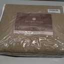 Duvet Cover Queen Size - Clipped Jacquard Leaf Queen Duvet Cover with 8 Corner Ties & 7 Buttons, 3 Pieces Breathable Shabby Chic Bedding Set with 2 Pillow Shams, Brown,90x90 Inches