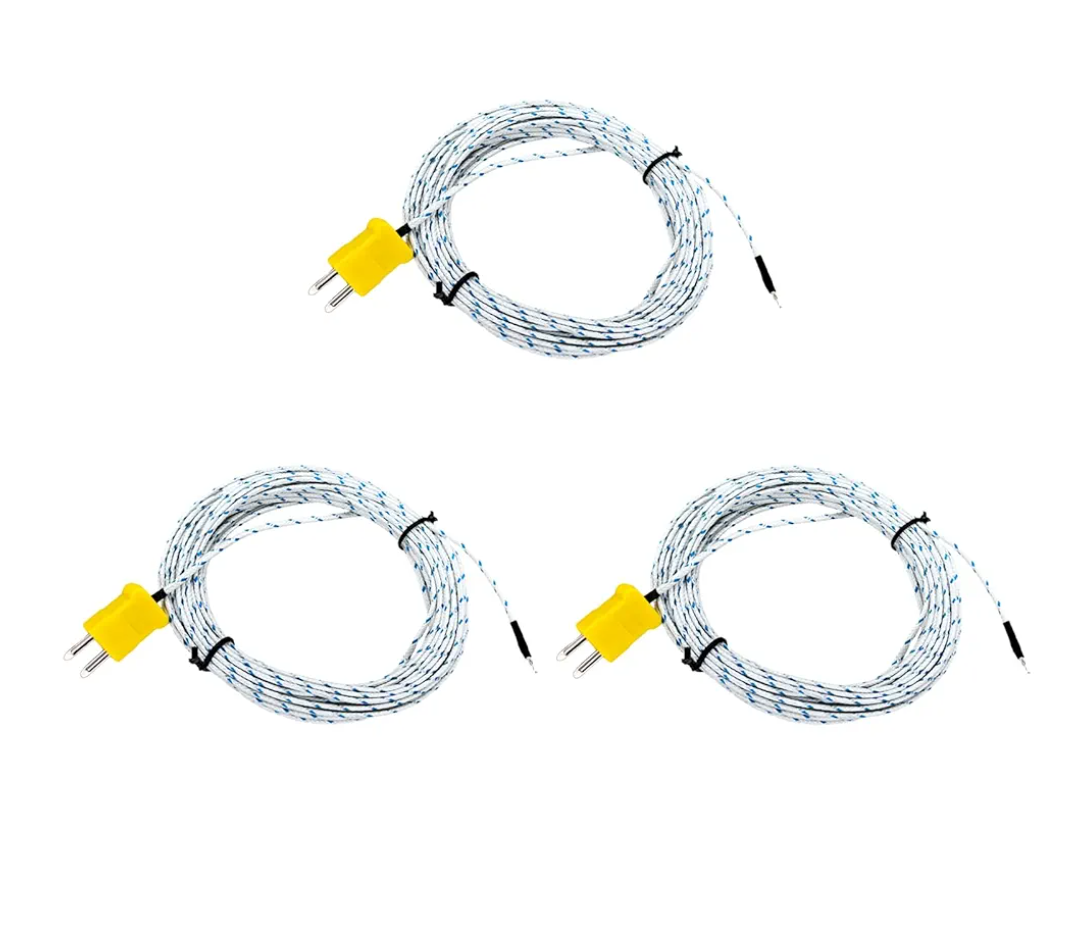 K Type Mini-Connector Thermocouple Temperature Probe Sensor K Type Thermocouple Wire Temperature Sensing Line Measure Range -40 to 400 Celsius, Compatible with TM902C/ TES1310 (10 Meter)