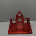 Solar Bird Feeders House for Outside Hanging, Metal Wild Bird Feeder for Outdoors, Large Cardinal Bird Feeder Birdhouses Squirrel Proof (Red)