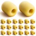 Lnngub 20 Pcs Mini Size Headset Windscreen Microphone Foam Cover Mini Lapel Headset Microphone Covers Foam Headsets Mic Foams Cover Small Lapel Mic Sponge Pop Filter Replacement for Noise Reduction
