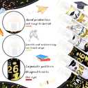 50 Set 2026 Graduation Gift Bulk Lip Balms Class of Graduation Party Favors with 6 Assorted Flavors Inspirational Graduation Gifts with 50 Organza Bags and Cards for Students Graduation Party