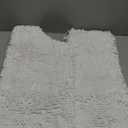 Smiry Luxury Chenille Bath Rug 30"x20" and U-Shaped Toilet Bathroom Rugs 24"x20", Extra Soft and Absorbent Shaggy Bathroom Mat Rugs, Machine Washable, Non-Slip Plush Carpet(White)