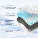 3 Inch Full Size Firm Mattress Topper with Ice Silk Cover, Premium Cooling Gel+Bamboo High Density Memory Foam Mattress Topper, CertiPUR-US Firm Bed Topper for Pain Relief, 74"x54"