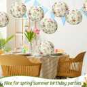 Honoson 12 Pcs Wildflower Paper Lanterns Spring Floral Wildflower Party Decorations Hanging 10 Inch Chinese Lanterns for Wedding Bridal Shower Baby Shower Tea Party Decorations