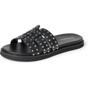 The Drop Women's Mila Slide (6, Black With Studs)