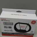 GE Modern Loop Rabbit Ears Indoor TV Antenna, 15 inch Extendable Dipoles, 4K 1080P VHF UHF, Tabletop Antenna, Digital HDTV Antenna, Smart TV Compatible, 4ft Coaxial Cable, Black, 33675