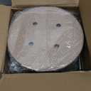 Natheeph Rotating Display Stand Greeting Card Display Wooden Display Rack with Two Card Sticker for Greeting Card Vendor Coffee Bag 3 Tier Tabletop Display Stand (Brown)