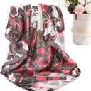 AWAYTR 35 Satin Large Square Head Scarves - 4PCS Silk Like Neck Scarf Hair Sleeping Wraps Satin Silk Scarfs for Women