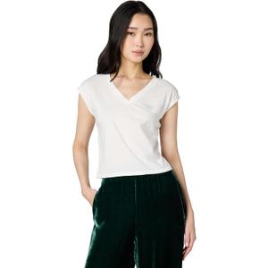 Velvet by Graham & Spencer Women's Toby Gauzy Whisper Novelty Top, Medium