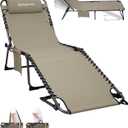 KingCamp Lounge Chair Outdoor,400LBS Tanning Chairs for Outside,Adjustable 5-Position Patio Lounge Chair Sunbathing Chase Lounge Chair Outdoor for Outside Beach Patio Sun Bathing Pool Backyard, 23.23 inches x 76.77 inches x 13.39 inches