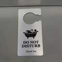 Silver 'In Bath' - Bathroom in use - Do Not Disturb, Door Sign, Door Hanger Sign. Perfect for use at home to stop intruders whilst bathing.