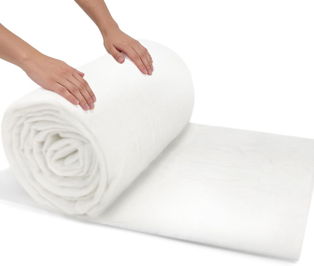 48 x 5 Yards Dacron Upholstery Batting, Polyester Fiber Fill for Cushions, Quilts and DIY Craft Projects, Soft Padding Material Quilt Batting