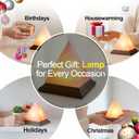 Himalayan Pink Salt Pyramid Lamp 7 Inch Tall with Dimmer Switch, Handcrafted Natural Crystal Salt Lamp, Warm Yellow Glow Night Light for Bedroom, Office & Home Decor Gift